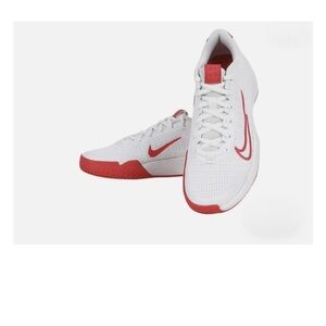Nike Men's White and Red Athletic Shoes